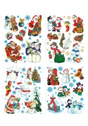 Raamstickers kerst 30x42cm 4 assorti kleur