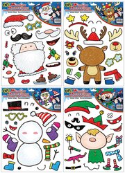 Raamstickers kerst 30x42cm 4 assorti kleur diy kids
