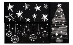 Raamstickers kerst 49x23cm 3 assorti wit