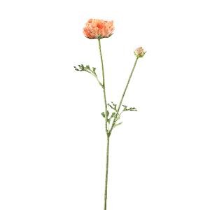 PTMD Ranonkel Flower Orange spray with bud and leaves