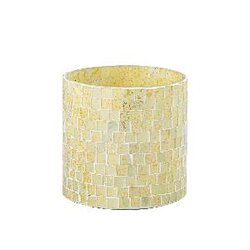 PTMD Rasim Cream round mosaic glass stormlight S