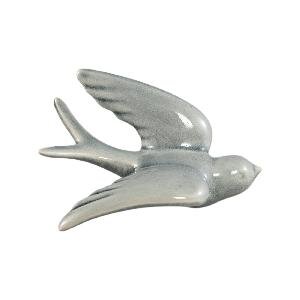 PTMD Regie Blue bird shaped glazed ceramic wall deco M