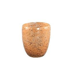 PTMD Rima Brown glass tealight bombey rough pattern