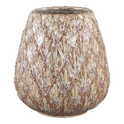 PTMD Robyn Purple ceramic pot pink votive round L