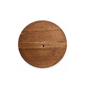 PTMD Roch Natural Teak wood wall panel rough round S