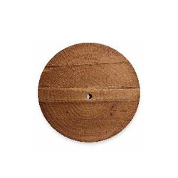 PTMD Roch Natural Teak wood wall panel rough round S