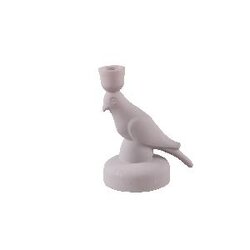 PTMD Rodan Grey matte glass candleholder bird statue