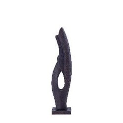 PTMD Rodi Brown mango wood rabbit shaped statue open M