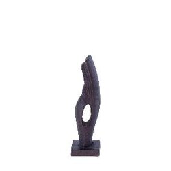 PTMD Rodi Brown mango wood rabbit shaped statue open S