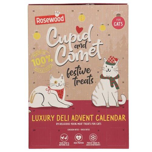 Rosewood Kattensnack adventkalender kip+eend 30g
