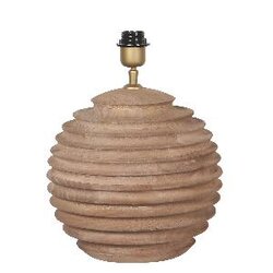 PTMD Roven Natural mango wood ribbed table lamp base