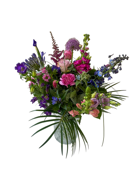 roze & paarse veldboeket