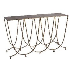 PTMD Saar Gold metal sidetable large