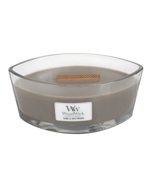 Sand & Driftwood Ellipse WoodWick HeartWick Candle