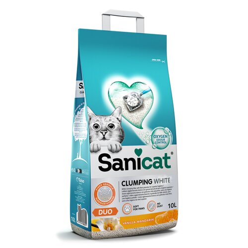 Sanicat Clumping white duo vanilla & mandar