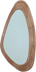 Santin Natural mango wood organic triangle mirror