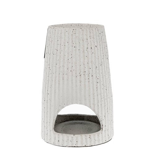 Scentchips Burner Rib Stone White 15x10x10cm