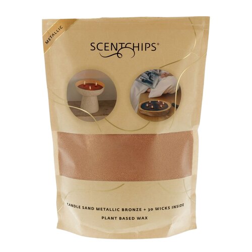 Scentchips Kaars zandwax 500g metallic brons