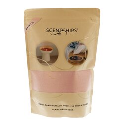 Scentchips Kaars zandwax 500g metallic roze