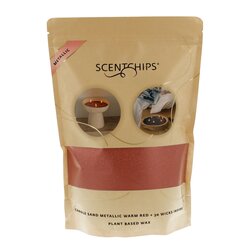 Scentchips Kaars zandwax 500g metallic warm rood