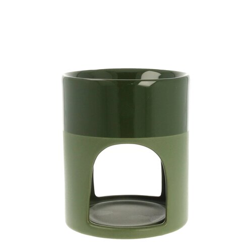 Scentchips Scentburner Pilar Shiny/Matt Army Green 10x12cm
