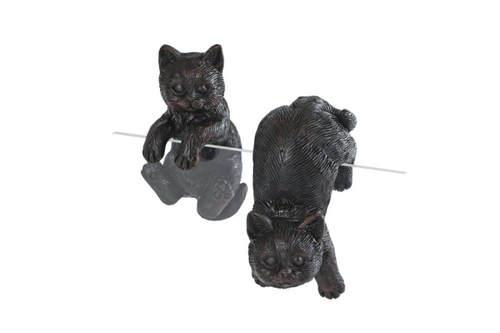Sculptuur hang polystone h9cm zwart 2ass