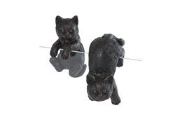 Sculptuur hang polystone h9cm zwart 2ass