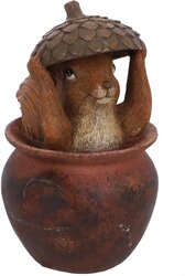 Sculptuur polystone h17cm bruin 2ass - afbeelding 2