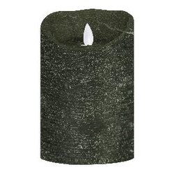 PTMD See 701652 LED Light Candle rustic darkgreen L