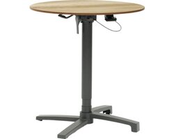SenS-Line Lima HPL bistro lift table Ø70cm woodcolor