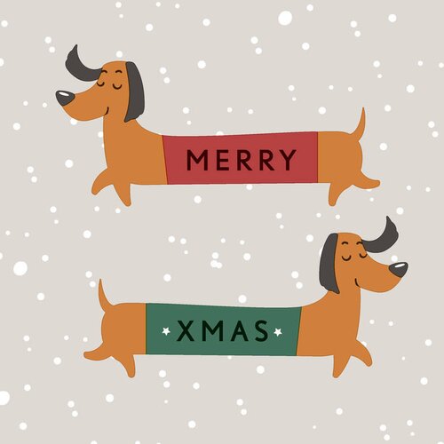 Duni Servetten Merry Dachshund