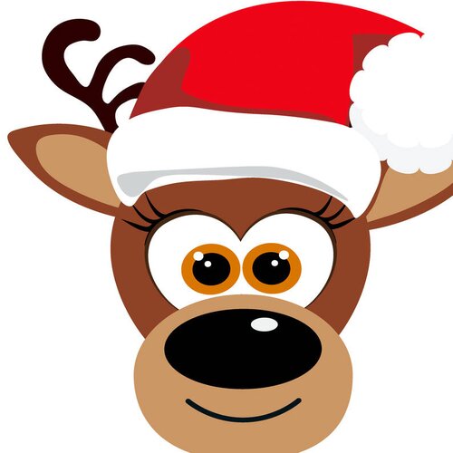 Duni Silhouettes Servetten - Reindeer smiley