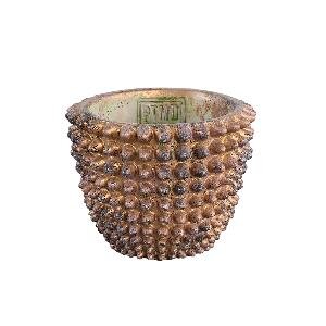 PTMD Settlers Gold cement pot with spikes round S