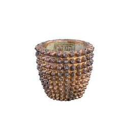 PTMD Settlers Gold cement pot with spikes round XS