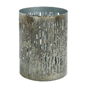 PTMD Shavi Grey iron tealight round pilar