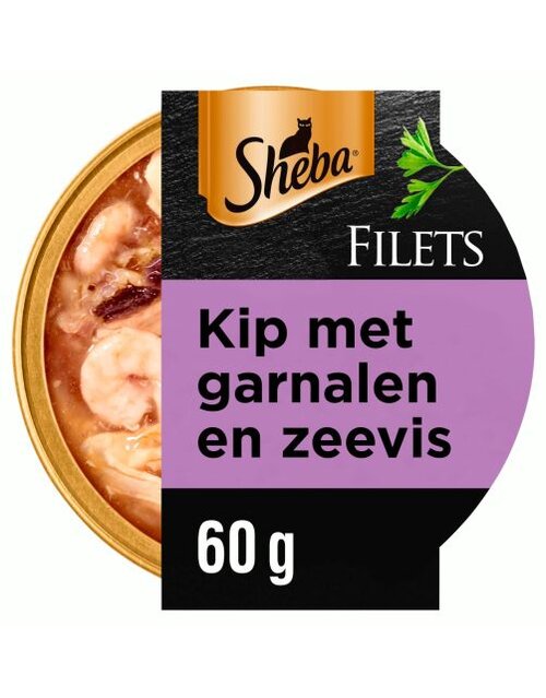 Sheba Filets kip&garn/oceaanvis saus 60g