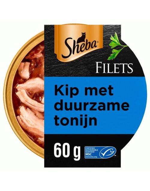 Sheba Filets kip&tonijn in saus 60g