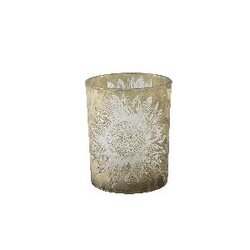 PTMD Shina Green blasted glass tealight sun round D