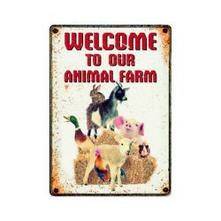 Sign Metal Farm Welcome