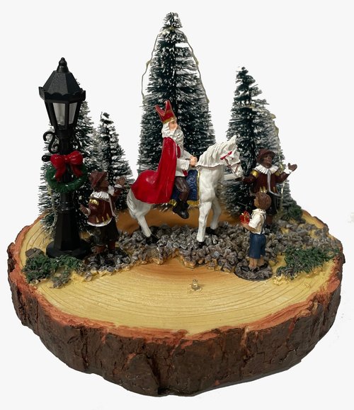Sinterklaas en Piet  22x22x16 LED