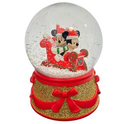 Sneeuwbol glas mickey&m. slee 10cm