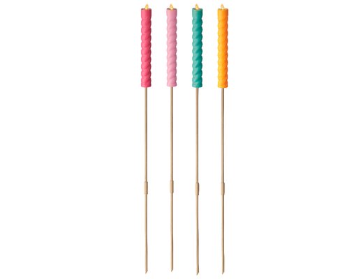 Lumineo Solar Solar kaars plastic fire flame effect 4kl.ass - afbeelding 1