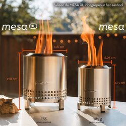 Solo Stove tafelvuurkorf mesa rvs Ø17,7 x H21,5 cm - afbeelding 3
