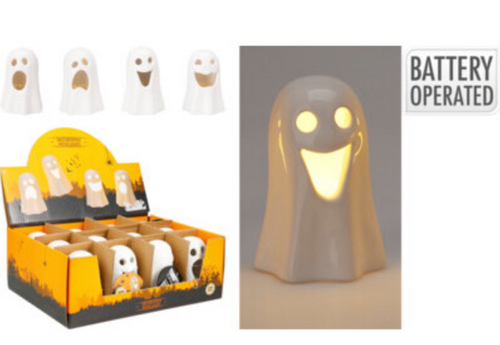 Spook Met Led 10Cm 4Ass