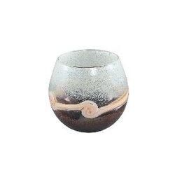 PTMD Stafan Cream pink oiled glass vase bombey S