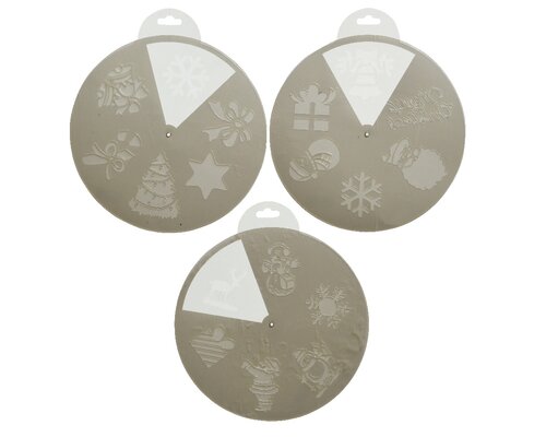Decoris Stencils plastic assorted 3ass