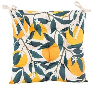 Stoelkussen 38x38cm citroen