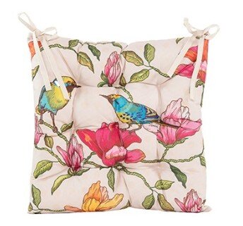 Stoelkussen 38x38cm vogels