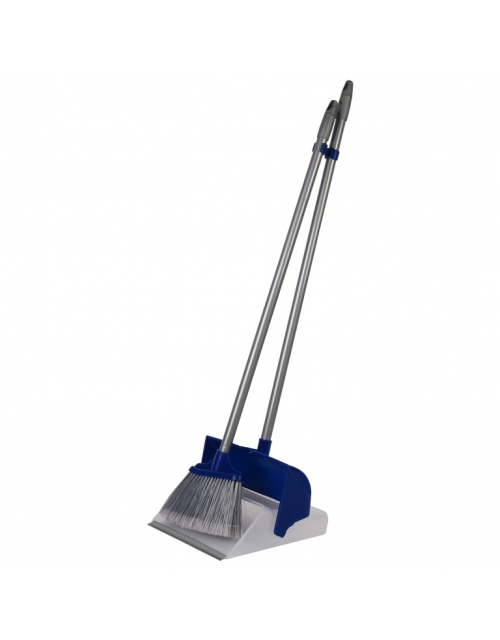 Stoffer en blik lange steel