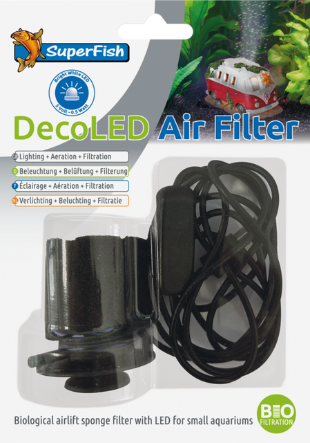 Superfish deco led air filter